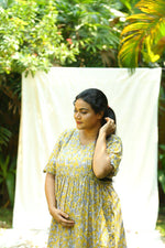 Dress|Maternity|Feeding|Summer|mustard