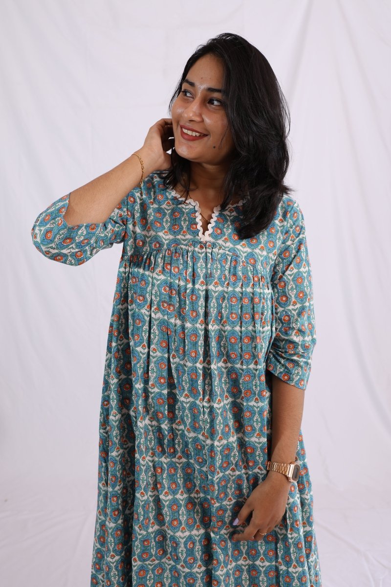 Everyday Glow Kurthi – Handblock Print Maternity & Nursing Kurthi | Passeo CollectionALL US WOMENmaternity and feeding