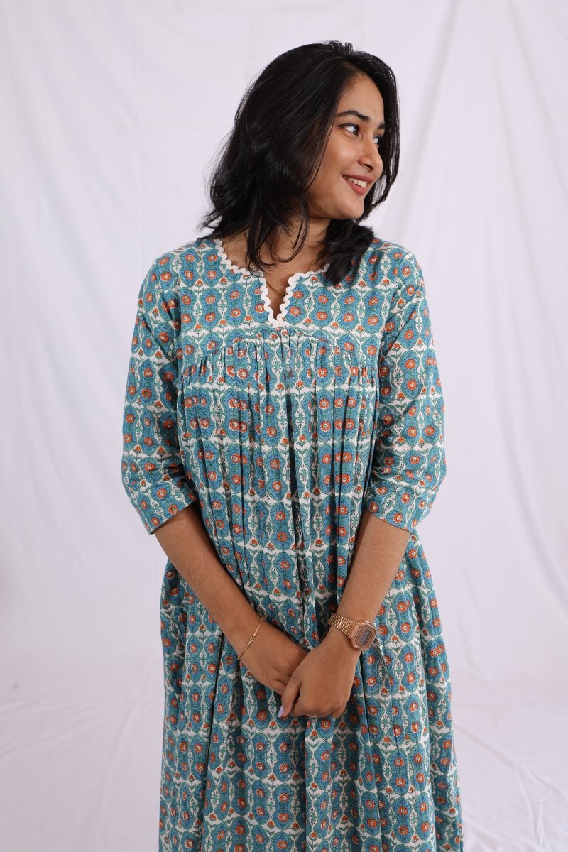 Everyday Glow Kurthi – Handblock Print Maternity & Nursing Kurthi | Passeo CollectionALL US WOMENmaternity and feeding