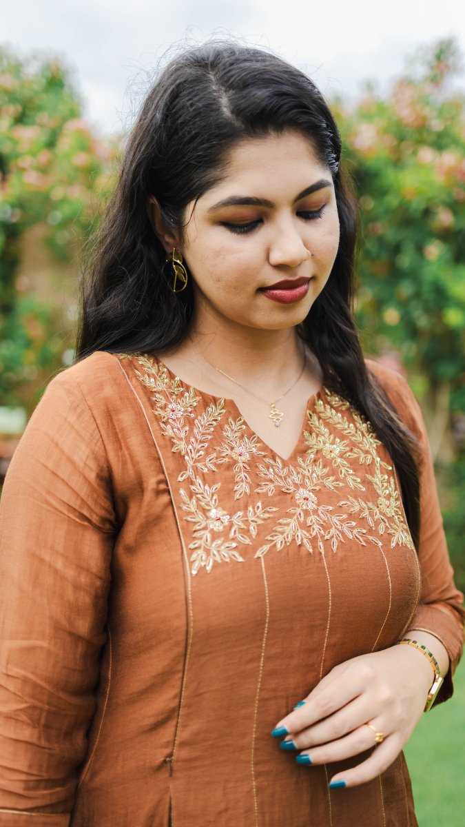 Floraison |Copper Zardozi Kurta | ÉLAN PremièreALL US WOMENmaternity and feeding