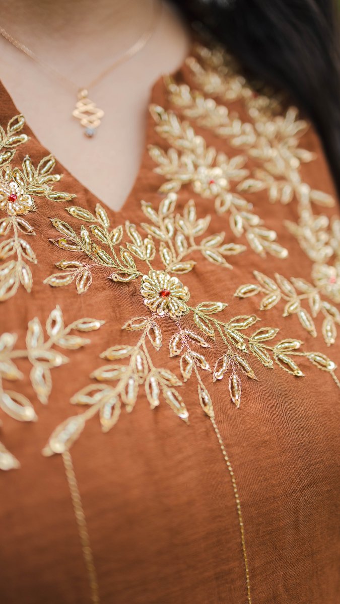 Floraison |Copper Zardozi Kurta | ÉLAN PremièreALL US WOMENmaternity and feeding