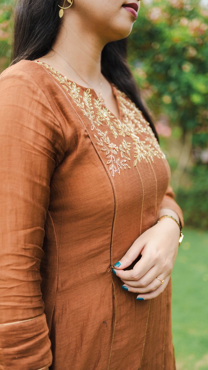 Floraison |Copper Zardozi Kurta | ÉLAN PremièreALL US WOMENmaternity and feeding