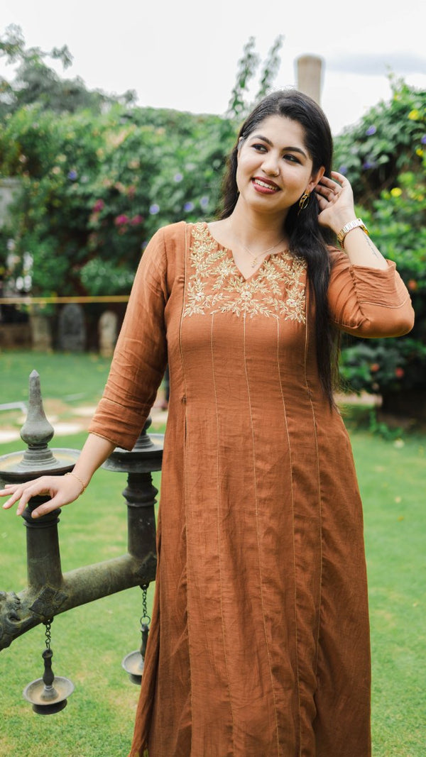 Floraison |Copper Zardozi Kurta | ÉLAN PremièreALL US WOMENmaternity and feeding