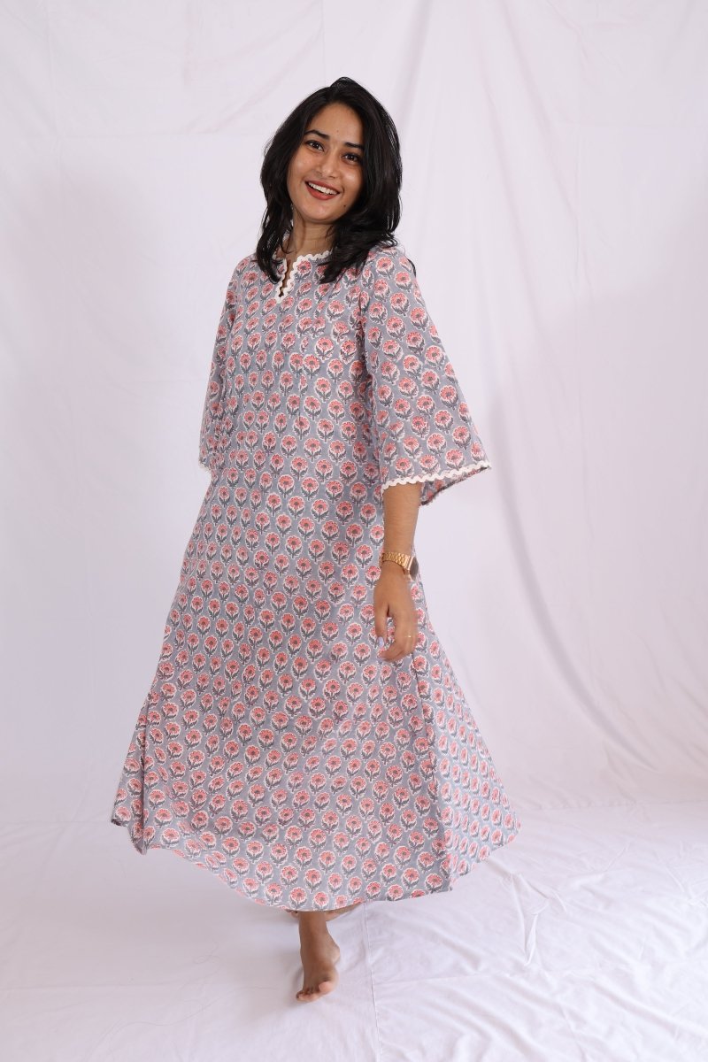 Free Spirit Kurthi – Handblock Print Feeding - Friendly| Passeo CollectionALL US WOMENmaternity and feeding