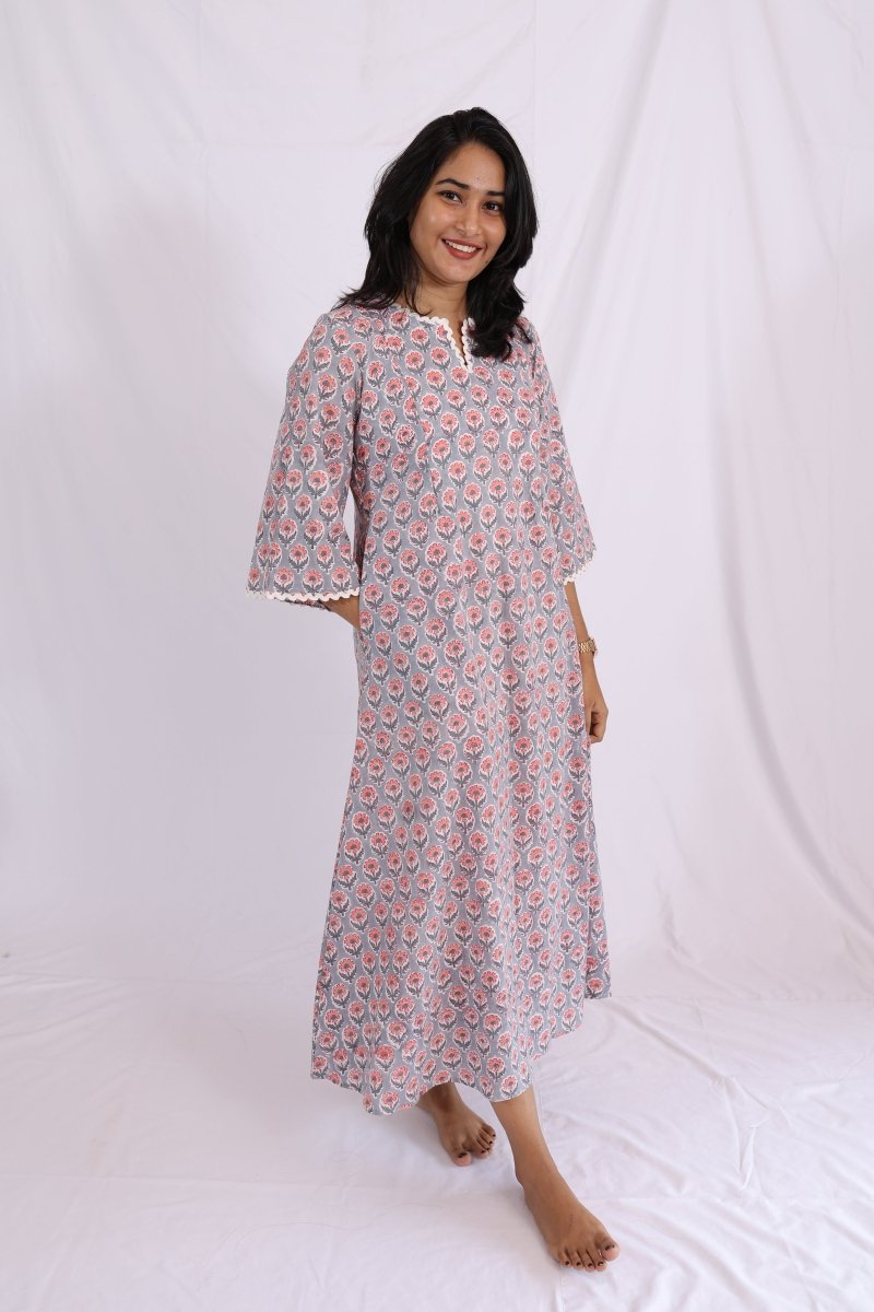 Free Spirit Kurthi – Handblock Print Feeding - Friendly| Passeo CollectionALL US WOMENmaternity and feeding