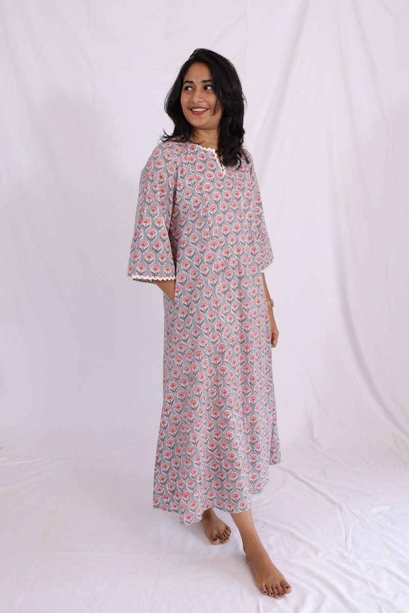 Free Spirit Kurthi – Handblock Print Feeding - Friendly| Passeo CollectionALL US WOMENmaternity and feeding