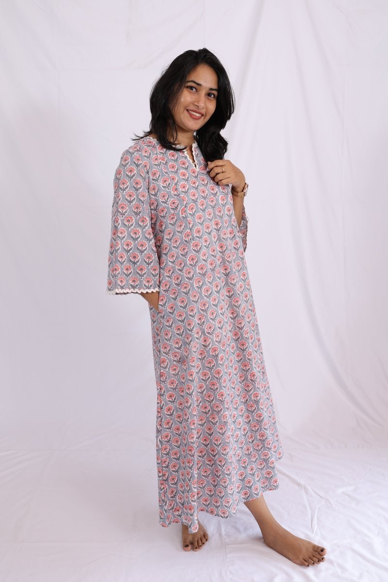 Free Spirit Kurthi – Handblock Print Feeding - Friendly| Passeo CollectionALL US WOMENmaternity and feeding