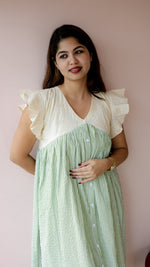 Furrow — Cotton Eyelet Button-Down Recovery DressALL US WOMENmaternity and feeding