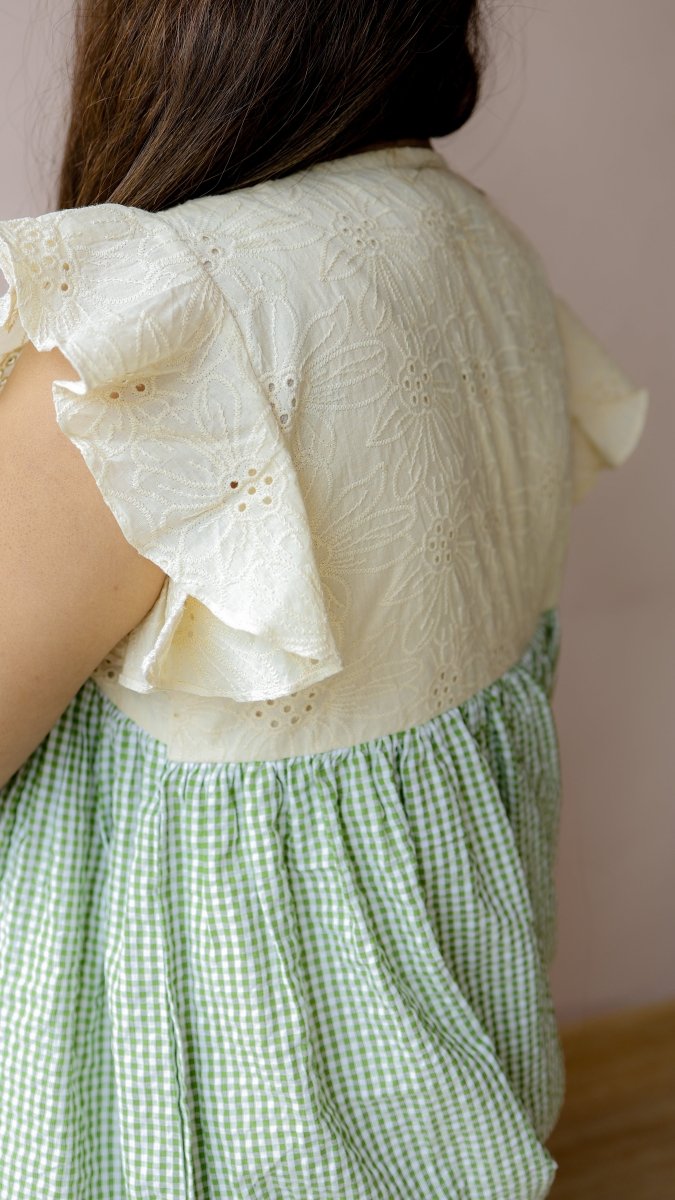 Furrow — Cotton Eyelet Button-Down Recovery DressALL US WOMENmaternity and feeding