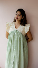 Furrow — Cotton Eyelet Button-Down Recovery DressALL US WOMENmaternity and feeding