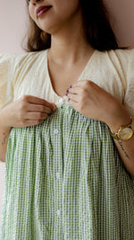 Furrow — Cotton Eyelet Button-Down Recovery DressALL US WOMENmaternity and feeding