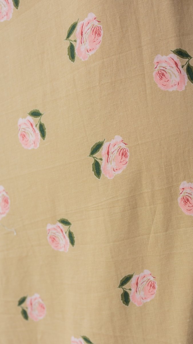 Ganga | Blush Rose Print Cotton Maternity & Nursing DressALL US WOMENmaternity and feeding