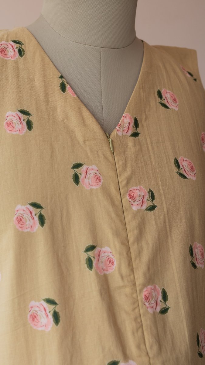 Ganga | Blush Rose Print Cotton Maternity & Nursing DressALL US WOMENmaternity and feeding