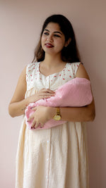 Glean — Cotton Cherry-Print Button-Down Recovery DressALL US WOMENmaternity and feeding