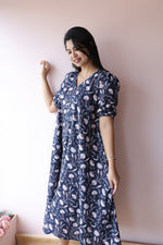 Ira Handblock Printed Cotton Maternity & Nursing Dress | Noor collectionALL US WOMENmaternity and feeding
