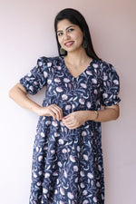 Ira Handblock Printed Cotton Maternity & Nursing Dress | Noor collectionALL US WOMENmaternity and feeding
