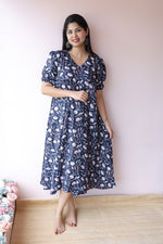 Ira Handblock Printed Cotton Maternity & Nursing Dress | Noor collectionALL US WOMENmaternity and feeding