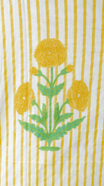 Kafi — Marigold Block Print Cotton Maternity & Nursing DressALL US WOMENmaternity and feeding