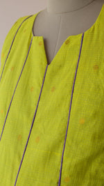 Kedar |Chartreuse south Cotton Maternity & Nursing Dress with PipingALL US WOMENmaternity and feeding