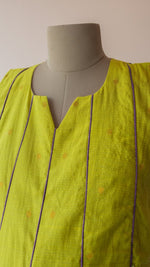 Kedar |Chartreuse south Cotton Maternity & Nursing Dress with PipingALL US WOMENmaternity and feeding