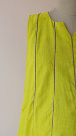Kedar |Chartreuse south Cotton Maternity & Nursing Dress with PipingALL US WOMENmaternity and feeding