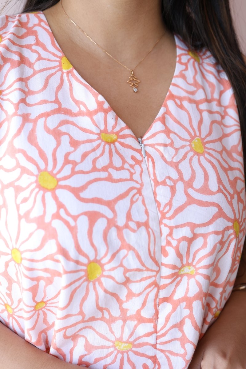 Kiran Handblock Printed Cotton Feeding - Friendly Dress | Noor coolectionALL US WOMENmaternity and feeding