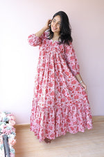 Lina Handblock Cotton Maternity & Nursing Dress | Noor collectionALL US WOMENmaternity and feeding