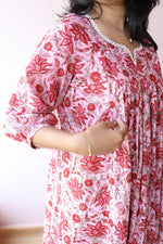 Lina Handblock Cotton Maternity & Nursing Dress | Noor collectionALL US WOMENmaternity and feeding