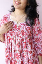 Lina Handblock Cotton Maternity & Nursing Dress | Noor collectionALL US WOMENmaternity and feeding