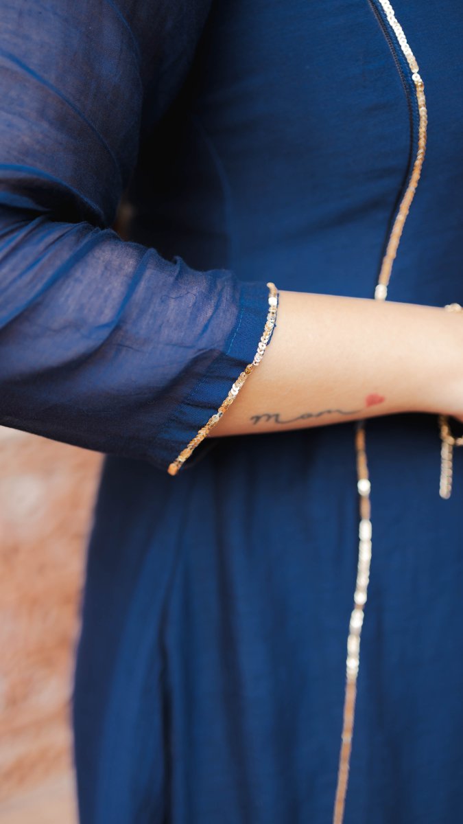 Lumière | Midnight Navy Zardozi Kurta | ÉLAN PremièreALL US WOMENmaternity and feeding