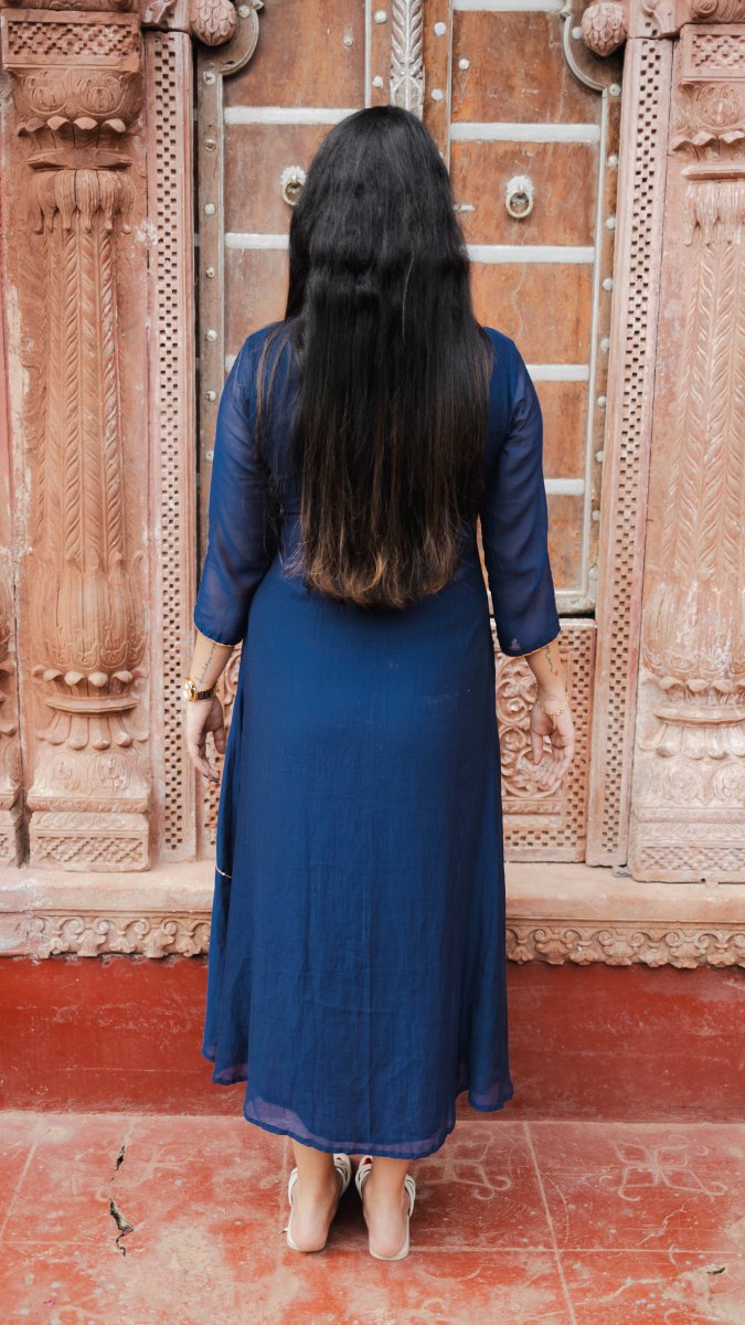 Lumière | Midnight Navy Zardozi Kurta | ÉLAN PremièreALL US WOMENmaternity and feeding