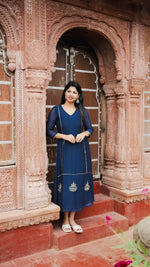 Lumière | Midnight Navy Zardozi Kurta | ÉLAN PremièreALL US WOMENmaternity and feeding
