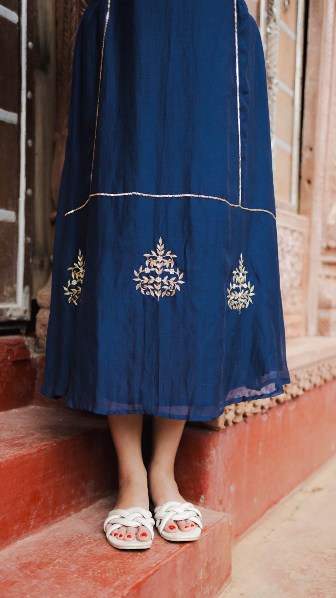 Lumière | Midnight Navy Zardozi Kurta | ÉLAN PremièreALL US WOMENmaternity and feeding