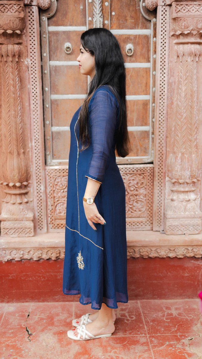 Lumière | Midnight Navy Zardozi Kurta | ÉLAN PremièreALL US WOMENmaternity and feeding