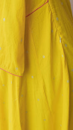 Maand — Yellow South Cotton Maternity & Nursing Dress with Pink PipingALL US WOMENmaternity and feeding