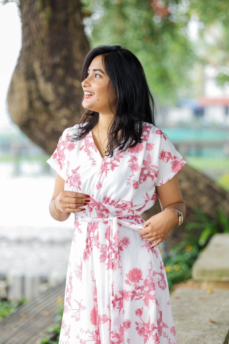 Madeleine Mist| Maternity Dress with Center Zip Feeding Access | Hearth CollectionALL US WOMENmaternity and feeding