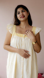 Mellow — Cotton Stripe Button-Down Recovery DressALL US WOMENmaternity and feeding