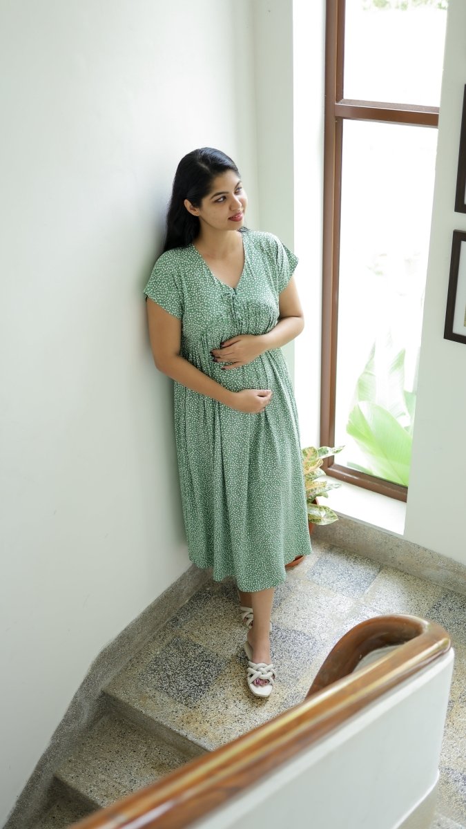 Mera pregnancy and recovery dress | Feeding zips| The rest ritualALL US WOMENmaternity and feeding