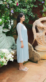 Nacre | Powder Blue Gathered Kurta | ÉLAN PremièreALL US WOMENmaternity and feeding