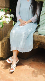 Nacre | Powder Blue Gathered Kurta | ÉLAN PremièreALL US WOMENmaternity and feeding
