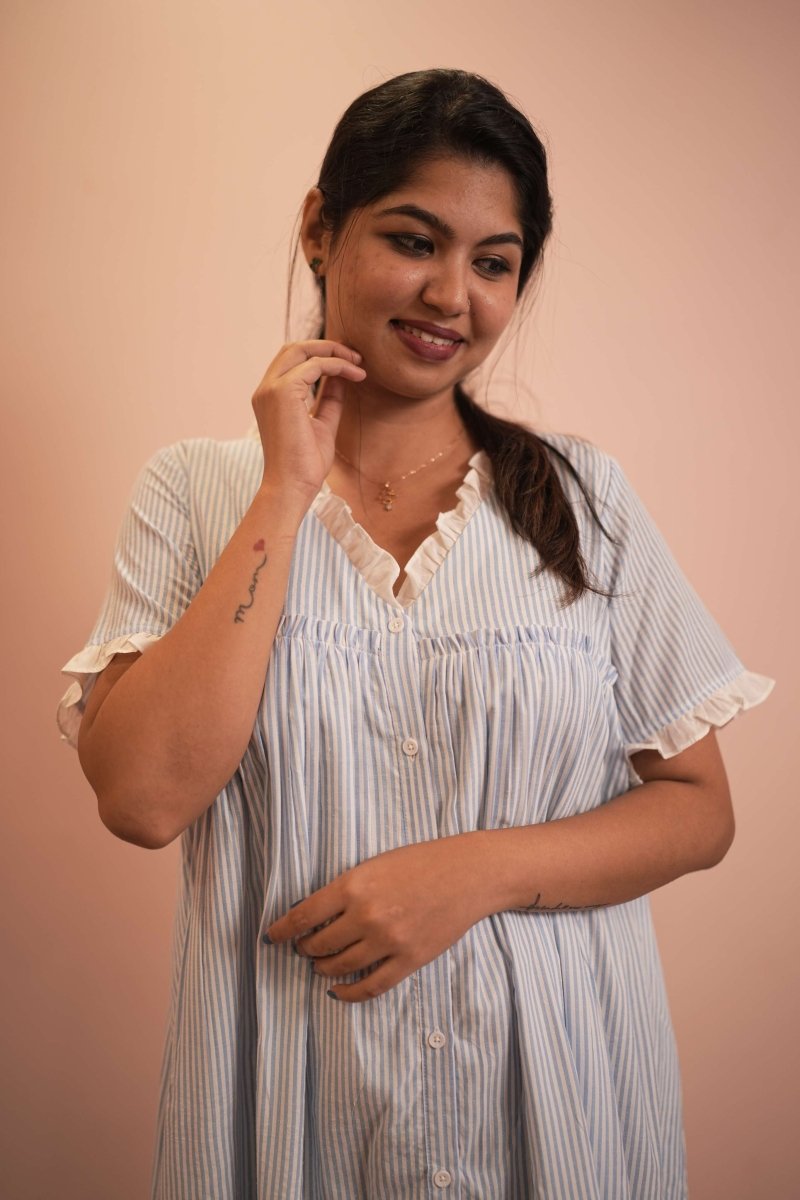 Neelakurinji|Hospital gown|Maternity|MadhuramALL US WOMENmaternity and feeding