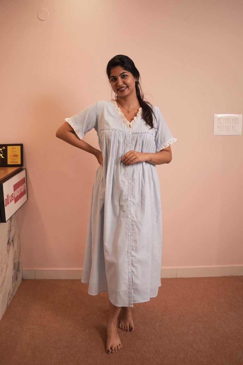 Neelakurinji|Hospital gown|Maternity|MadhuramALL US WOMENmaternity and feeding