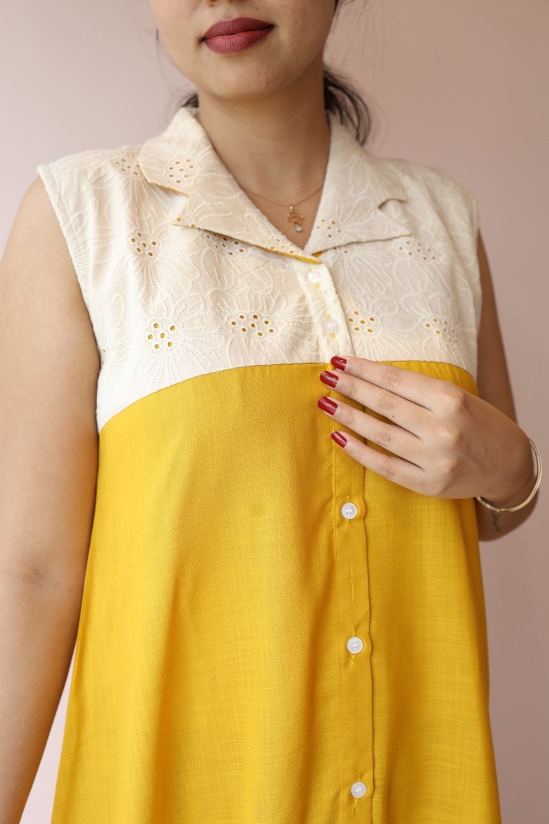 Nestle Soft – Cocoon Edit | Cotton Nursing & Maternity Button - Down Shirt DressALL US WOMENmaternity and feeding