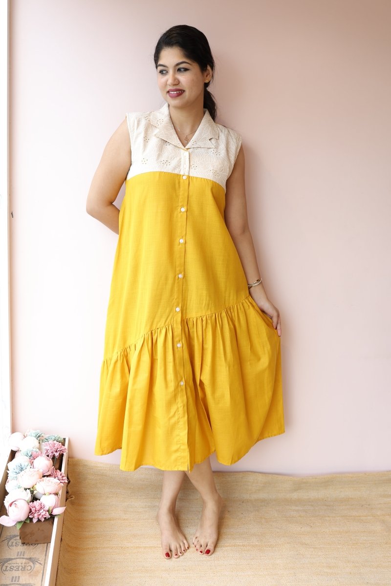 Nestle Soft – Cocoon Edit | Cotton Nursing & Maternity Button - Down Shirt DressALL US WOMENmaternity and feeding