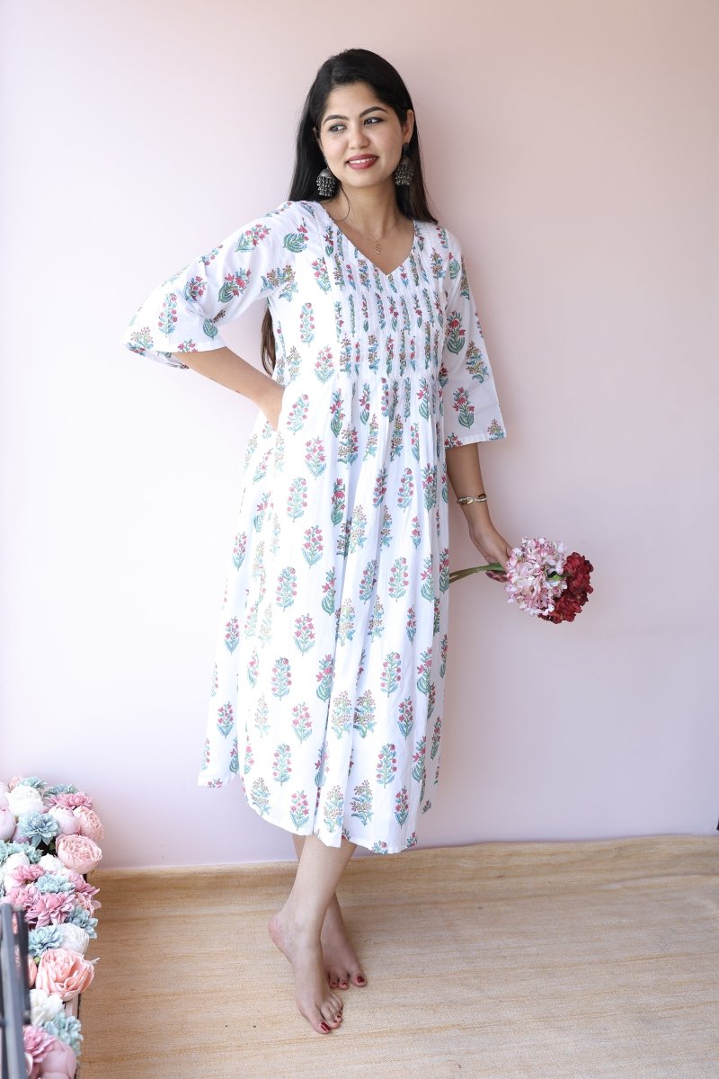Nura Cotton Feeding - Friendly Maternity Dress | Noor collectionALL US WOMENmaternity and feeding