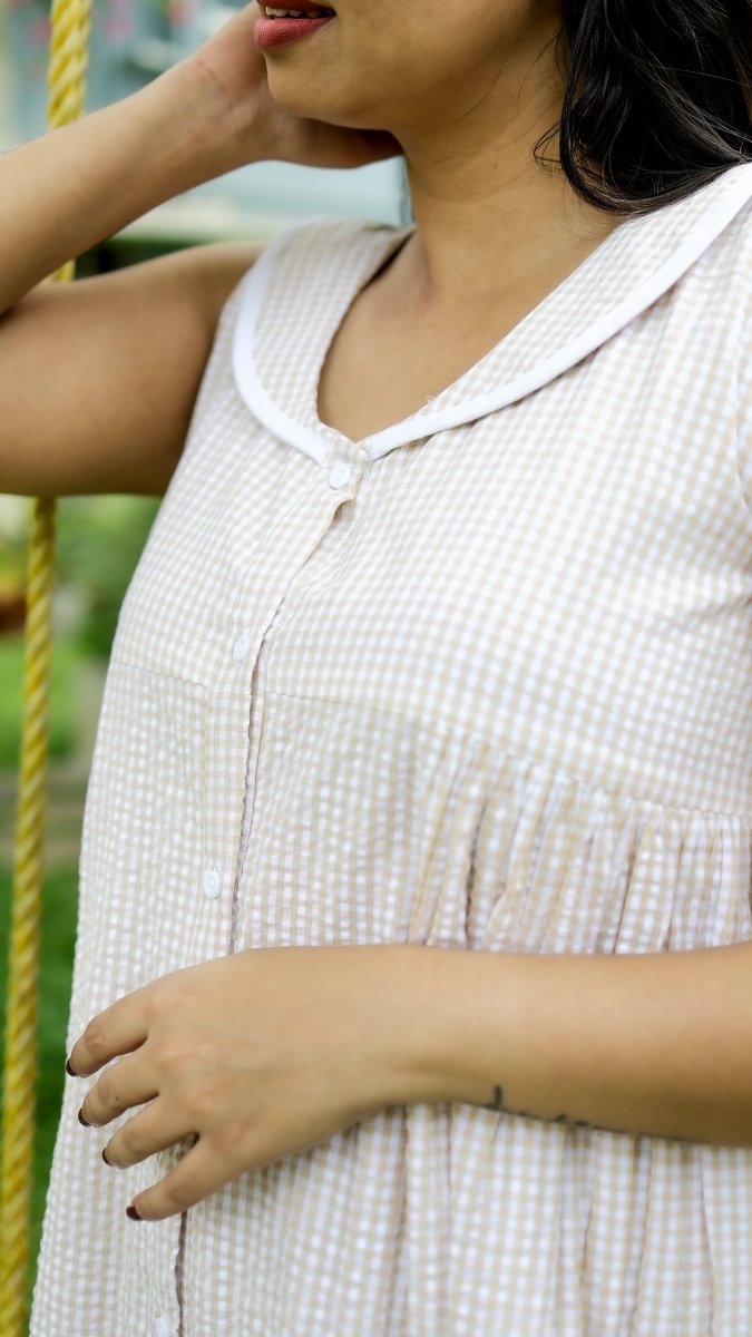 Nyla Button - Down Maternity & Nursing Dress|The Rest RitualALL US WOMENmaternity and feeding
