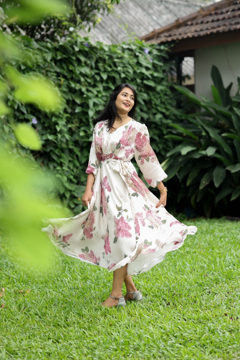 Opera Crème|Premium Maternity Dress with Pearl Button - Down | Hearth CollectionALL US WOMENmaternity and feeding