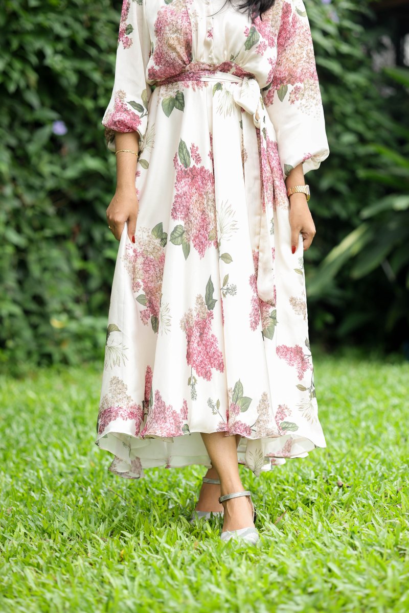 Opera Crème|Premium Maternity Dress with Pearl Button - Down | Hearth CollectionALL US WOMENmaternity and feeding