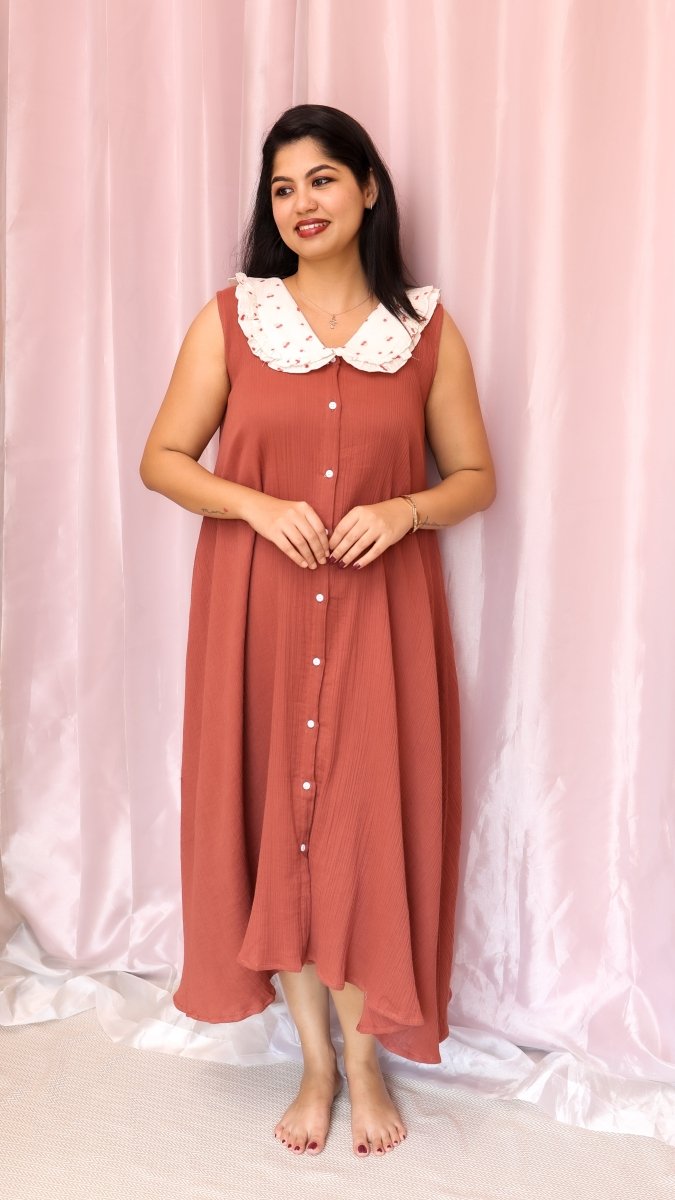 Pallor | Button-Down Maternity & Nursing DressALL US WOMENmaternity and feeding