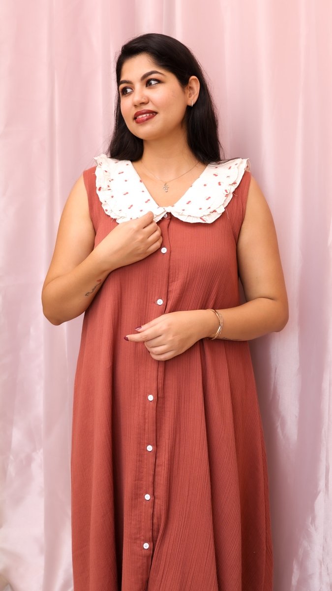 Pallor | Button-Down Maternity & Nursing DressALL US WOMENmaternity and feeding
